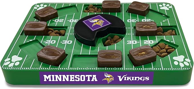 Pets First NFL Minnesota Vikings Puzzle Toy, Puzzle Treat Dog Toy, Interactive Dog Treat Toy, Dog Puzzle