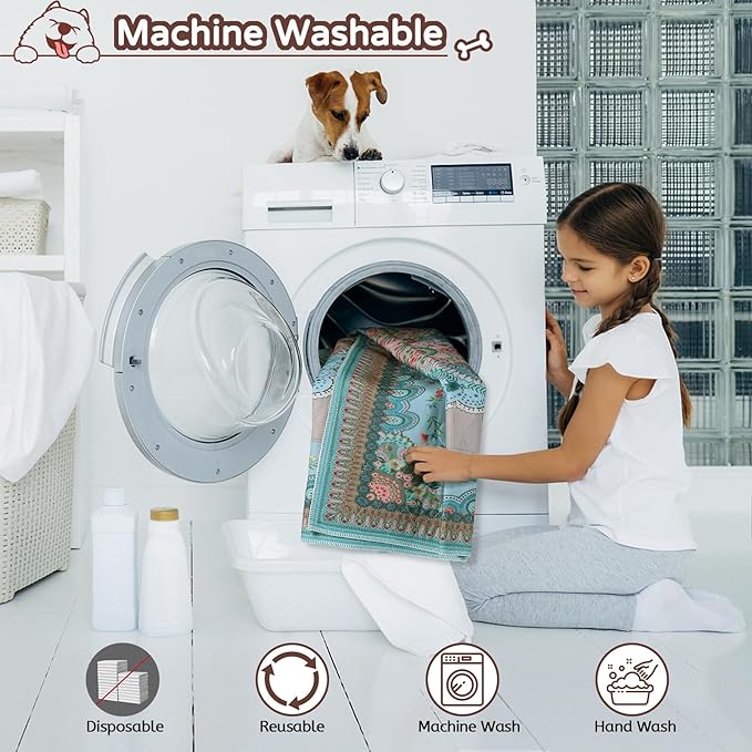 Aitmexcn Washable Pee Pads for Dogs, 2Pack Super Absorbent Reusable Puppy Pads ,100% Waterproof, Leak-Proof Whelping Pads Non-Slip Dog Mats for Floor Protector,Couch Cover, Crate, Potty Training 41x41