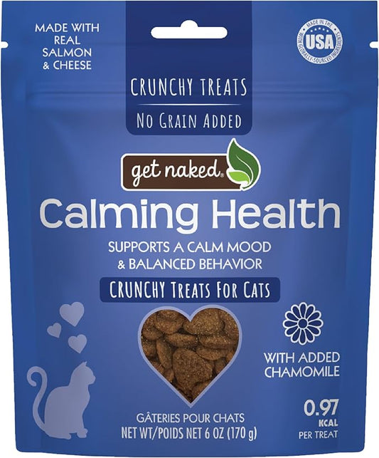 Get Naked Cat Calming Treats Salmon & Cheese Flavor, Crunchy, Calming Health, 6-oz Bag