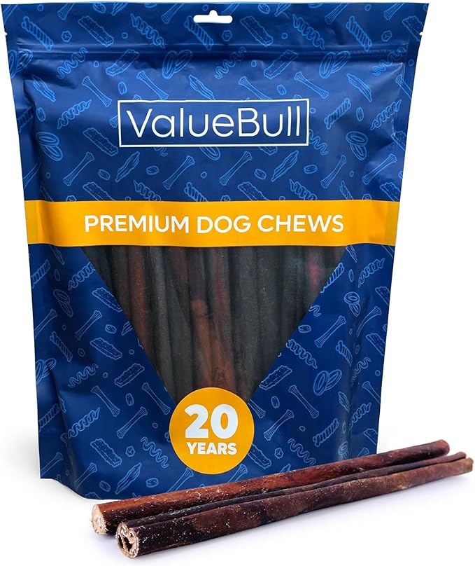 ValueBull Collagen Sticks for Dogs, 12 Inch Thick Chews, Natural Long-Lasting Dog Treats, 25 Count - Supports Joints, Skin & Coat with Chondroitin & Glucosamine