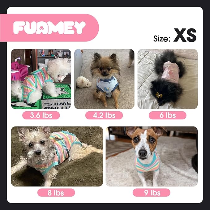 FUAMEY Recovery Suit for Dogs After Surgery,Soft Breathable Dog Bodysuit E-Collar & Cone Alternative Surgical Suit,Male Female Dog Neuter Spay Suits Anti Licking Wounds Onesie Blue Tie Dye XS