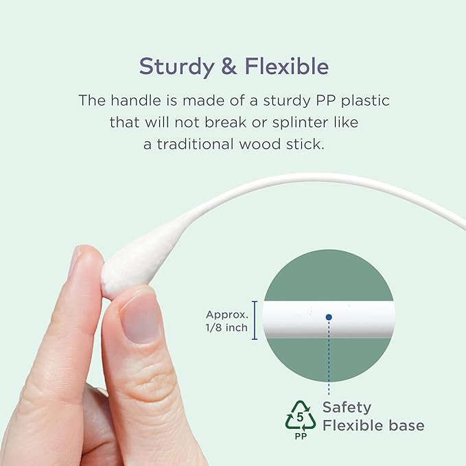 Cotton Swabs for Dogs and Cats - Cat & Dog Ear Cleaner Long Cotton Swab - Extra Large Cotton Head, Cat & Dog Ear Cleaning Kit for Puppies, Multipurpose Pet Cotton Swabs (Extra Large 100 Buds)