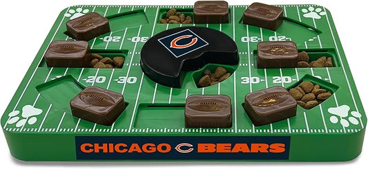 Pets First NFL Chicago Bears Puzzle Toy, Puzzle Treat Dog Toy, Interactive Dog Treat Toy, Dog Puzzle