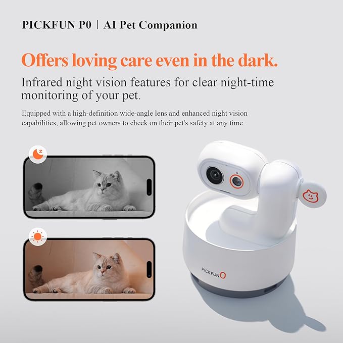 AI Dog Camera, Smart Security Camera Indoor with Phone App [Pet Recognition, Daily Activity Analysis & Motion Tracking] Cat Cam 5MP HD, 360° View, 2-Way Audio, Night Vision, 5G WiFi