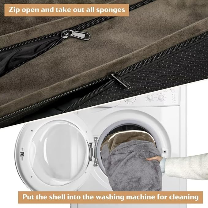 Comfort Expression Waterproof Orthopedic Foam Dog Beds for Large Dogs, Dog Beds Sofa Comfy Pet Bed with Washable Removable Cover & Non-Slip Bottom(Large,Dark Green)