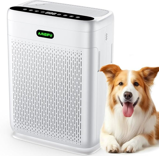 Air Purifiers for Home Large Room up to 3000 sq.ft, H13 Hepa Air Purifiers with Double-sided Filter, Auto Mode, PM2.5 Display Air Quality Sensor, AI Air Cleaner for Pets Odors, Smoke, Pollen
