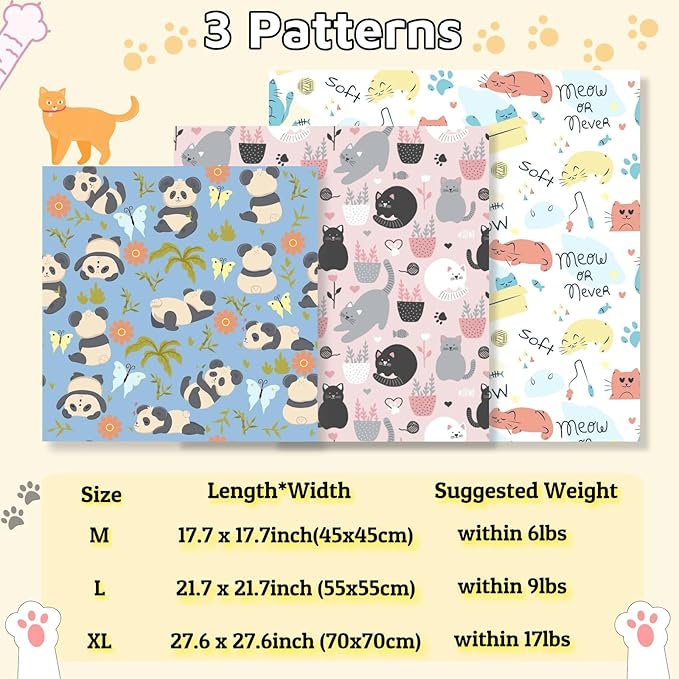 Cat Wrap for Grooming-Premium Cat Grooming Wrap Cat Restraint for Nail Clipping, Self-Adherent Soft Cat Blanket to Wrap Cat Anti-Scratch Anti-Escape Grooming Bag (Blue, XL(Within 17lbs))