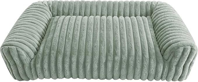 Arlee Saddle Sofa Memory Foam Pet Bed, Comfortable & Washable, Ideal for Dogs and Puppies, Extra Comfort, Couch Design, Crate & Kennel Furniture, Pet Supplies & Essentials, Sage, Large