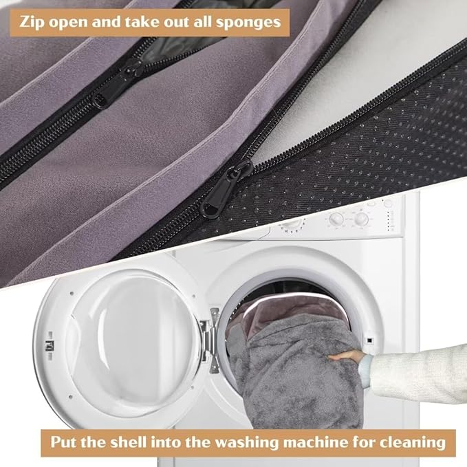 Comfort Expression XXL Waterproof Orthopedic Dog Bed for Extra Large Dogs, Orthopedic Foam Dog Beds, Washable Dogs Sofa Bed with Removable Cover & Non-Slip Bottom(XX-Large,Purple)