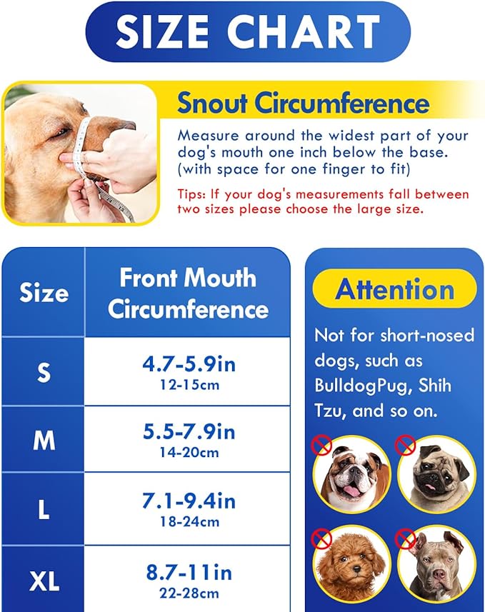 Dog Muzzle, Soft Air Mesh Muzzle for Small Medium Large Dogs Anti Biting Barking Chewing, Breathable Drinkable Adjustable Loop Pets Muzzle for German Shepherd Husky Labrador Retriever (Black,S)