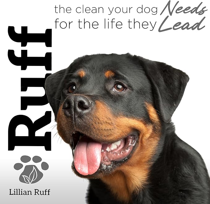 Ruff by Lillian Ruff Activated Charcoal Pet Shampoo – Lemon Sage – Deep Cleanser, Deodorizer & Stain Remover – Hydrates Dry Itchy Skin – Puppy & Dog Safe – USA Made (Gallon)