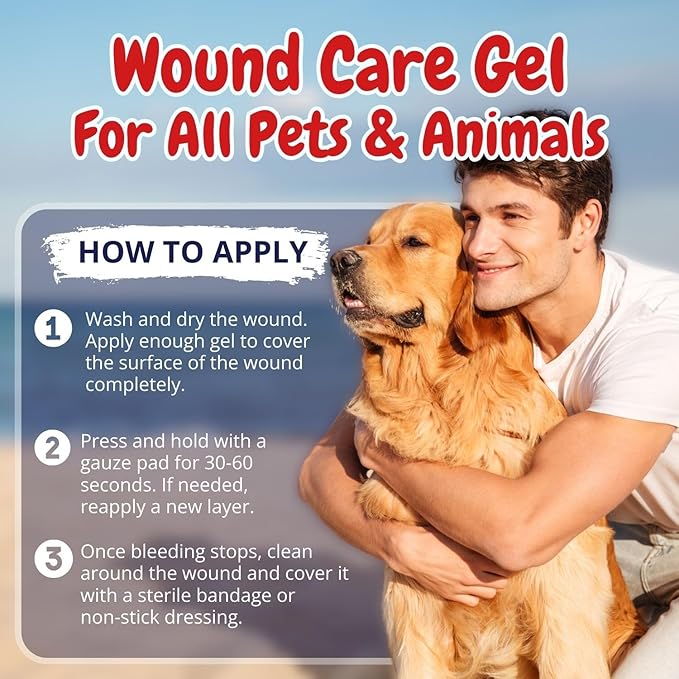 Dog Wound Care Gel – Styptic Powder Alternative for Dogs & Cats | Quick Stop Bleeding for Cuts, Nails & Scrapes | Liquid Bandage First Aid for Pets and Animals | Seal It® 15ml | Made in USA