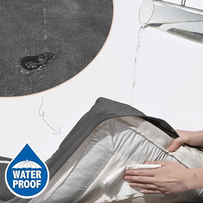 Comfort Expression Dog Beds for Extra Large Dogs, Waterproof Orthopedic Dog Bed Jumbo Breed, PV Washable Dogs Sofa with Removable Cover & Non-Slip Bottom(Dark Grey)