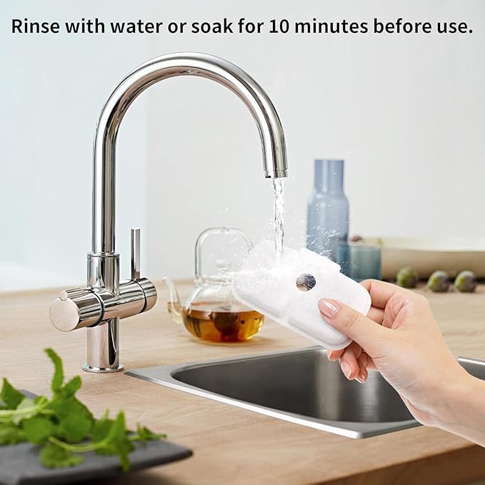 Cat Water Fountain Filter, 24 Pack Cat Fountain Filter Replacement with 24 Sponges Compatible With PETLIBRO® Dockstream Tomxcute Cat Water Fountain PLWF005 / PLWF105 / PLWF115 / PLWF305