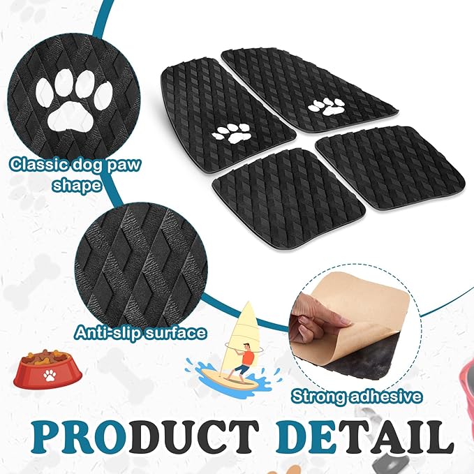 Dog Traction Pad Dog Paddle Board Kayak Accessories 21.2 x 15.3 Inch Non Slip Deck Grip Mat Surfboard Traction Good Grip EVA Foams for SUP Skimboard Paddleboard Surfboard