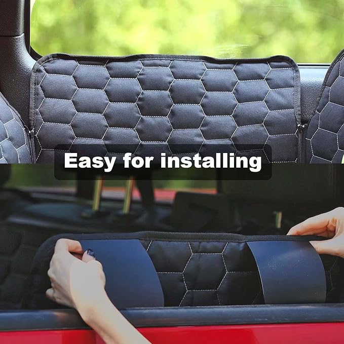 Dog Car Seat Cover for Trucks, Back Seat Pet Cover for Dogs F150 Ram 1500, Waterproof Dog Hammock for Truck with Mesh Window Heavy Duty Seat Cover for F-Series/GMC Sierra/Silverado