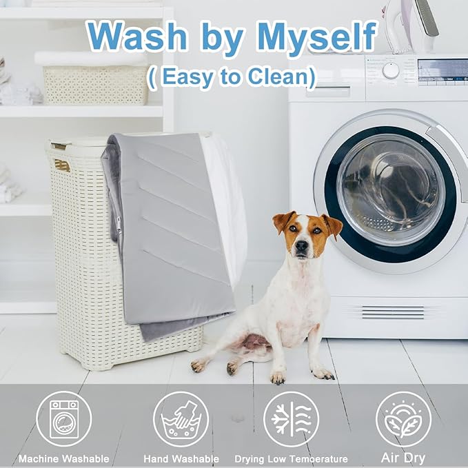 Dog Cooling Mat for Large Dogs 40 x 28''Self Coolings Foldable Cooling Pad,Q-MAX>0.5 Washable Ice Cool Fabric-Cool on Contact，Easy Washable Pet Pad for Kennel Sofa Floor Car Seats in Summer