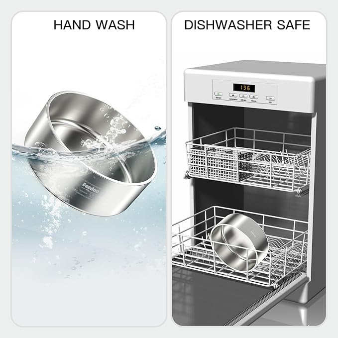 42oz Double Layer 304 Stainless Steel Dog Bowl - Insulated & Durable | Non-Slip Base | Easy to Clean | BPA-Free Safe Dog Food and Water Bowl