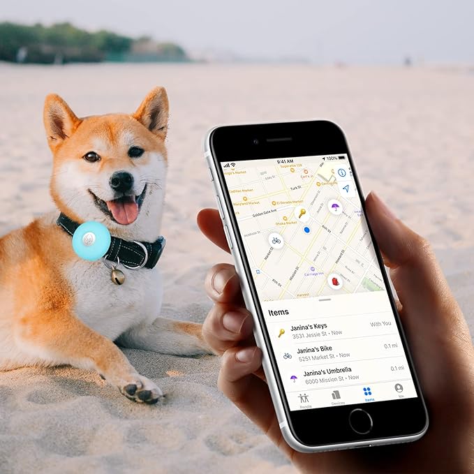 Airtag Holder for Dog Collar, Cibaabo Silicone Air Tag Case Cover Compatible with Apple Airtags for 0.8-1.2inch Cat Pet Collar Harness Loop