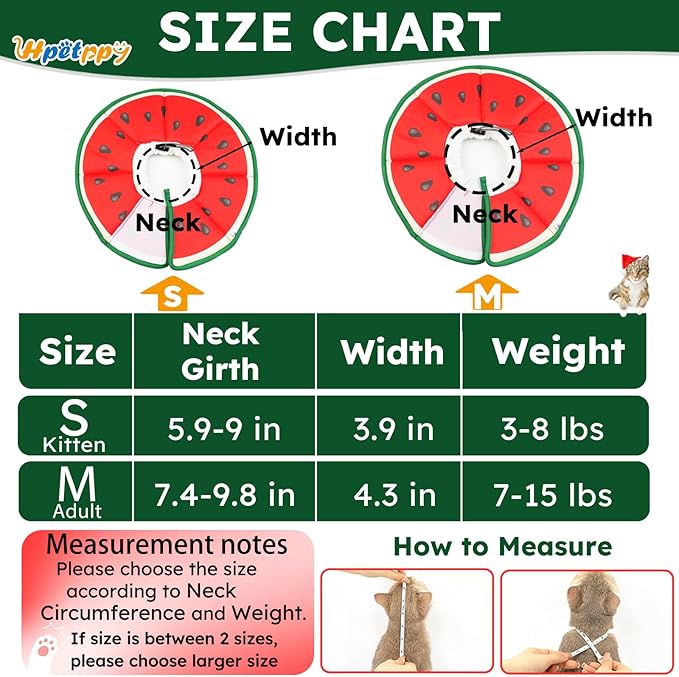 Cat Cone Collar Soft, Waterproof Cat Recovery Collar After Surgery, Adjustable Pet Donut Collar, Safety Elizabethan Collar to Prevent Licking Wounds for Kittens, Pet Cone Alternative