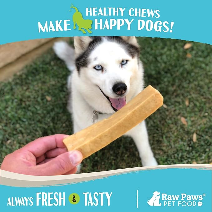 Raw Paws Himalayan Yak Chews for Dogs, Extra Large (3 Pack) - Packed in USA - Tibetan Yak Cheese Dog Chews for Medium to Large Breeds - Hard Milk Dog Chew Bones - Single Ingredient - Long Lasting