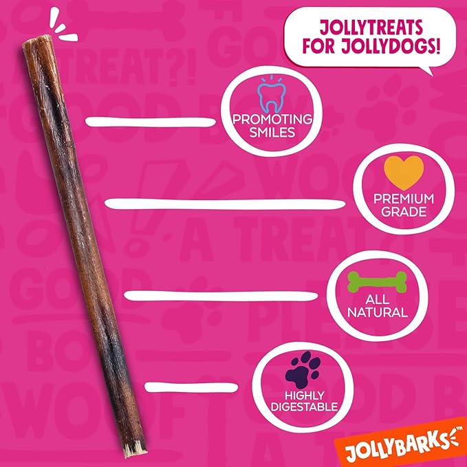 Bully Sticks for Small Dogs | All Natural, Single Ingredient Bully Sticks for Puppies to Medium Dogs (12" Stnd Bully Sticks - 1pk)