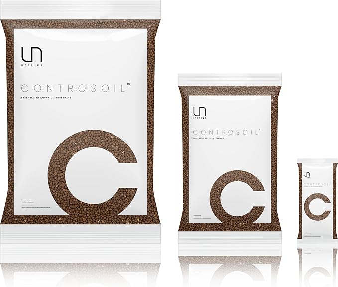 Ultum Nature Systems Controsoil - Freshwater Aqua Soil Substrate for Fish, Shrimp, Live Plant Propagation and Aquascaping - 6.8pH Low Ammonia, Volcanic Ash - Brown, Fine (3 Liter | 6LB)