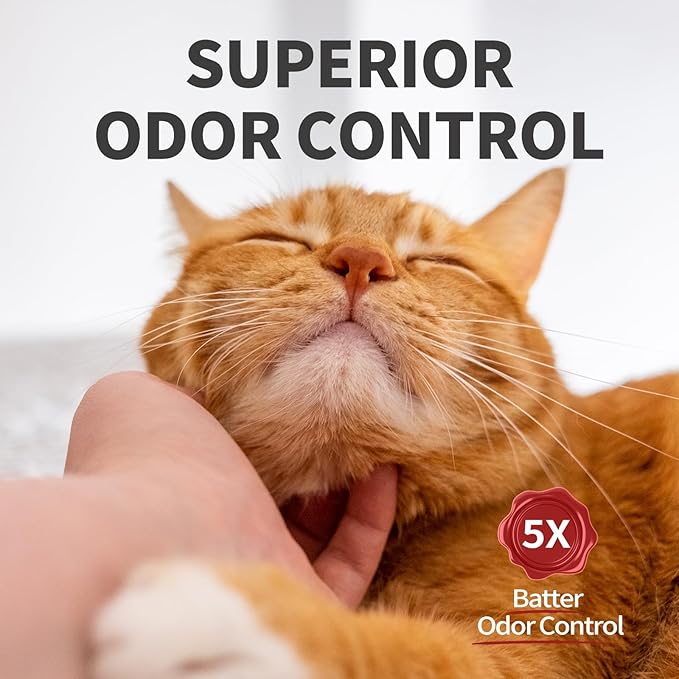 Cat Litter Crystals No Clumping Odor Control Kitty Litter Non-Clumping No scooping Low Dust, Low Tracking, Dehydrates Waste - 25.8 lbs (6 x 4.3 lb Packs)