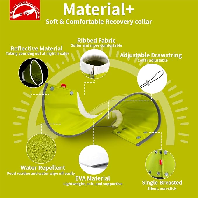 Agape Soft Dog Cone for Small Dogs & Cats, Comfy Dogs Recovery Collar After Surgery, Adjustable E Collar Alternative to Stop Licking, Protective Elizabethan Collars for Pup, Comfortable Dog Cones