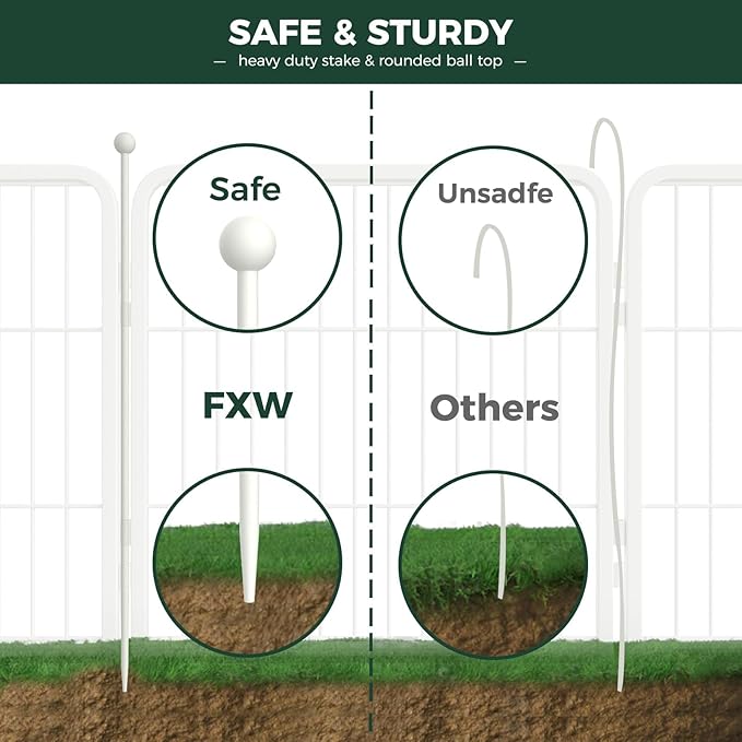 FXW Rollick Unleashed Dog Playpen for Indoor, Yard, RV Camping, 40 inch 32 Panels for Medium and Large Dogs, White│Patented
