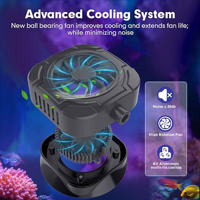 hygger 36W Saltwater Aquarium Light, Reef Light for Corals with Timer Adjustable Color and Brightness, Fish Tank Light with Controller for Marine Aquarium LED 16 to 20-Inch