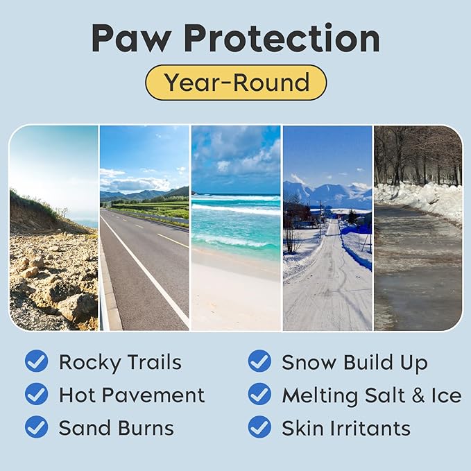 Dog Paw Balm, Moisturizer & Protection for Cracked Dry & Damaged Paws, Nose & Elbows Natural Lick Safe Dog Nose Balm