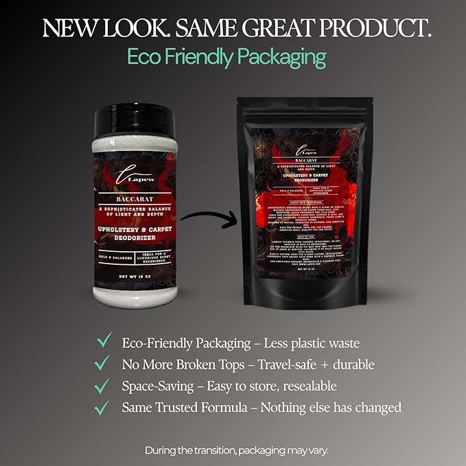 Baccarat Rouge Carpet Freshener Powder: Powerful Odor Eliminator for Home, Upholstery Deodorizer, Carpet Deodorizer, Pet Urine, Cat Litter Box - Baccarat Rouge Fragrance.