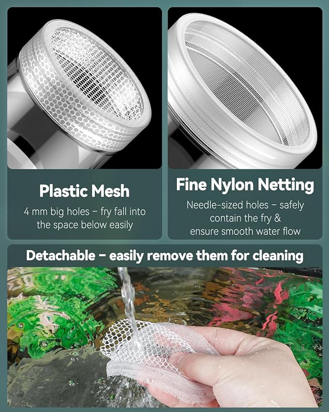 Pawfly Breeder Box for Fish Tank, Aquarium Fish Breeding Box, Floating Guppy Breeder Box, Baby Fish Separator for Aquarium, Plastic Hatchery Incubator Isolation Box for Shrimp Betta Clownfish, Medium