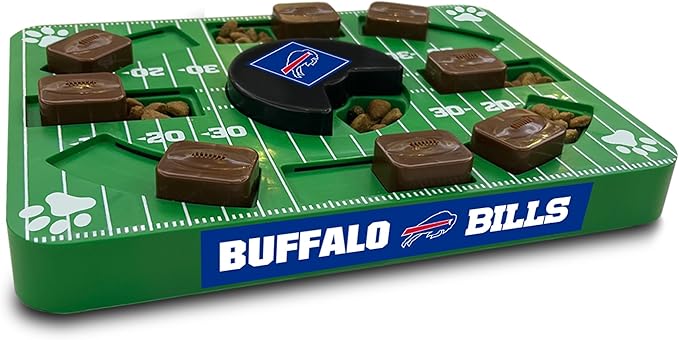 Pets First NFL Buffalo Bills Puzzle Toy, Puzzle Treat Dog Toy, Interactive Dog Treat Toy, Dog Puzzle
