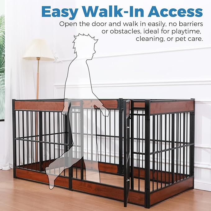 Dog Playpen, 31.5" Height Dog Pen Indoor, Heavy Duty, Safe and Sturdy, Furniture Style Puppy Pen