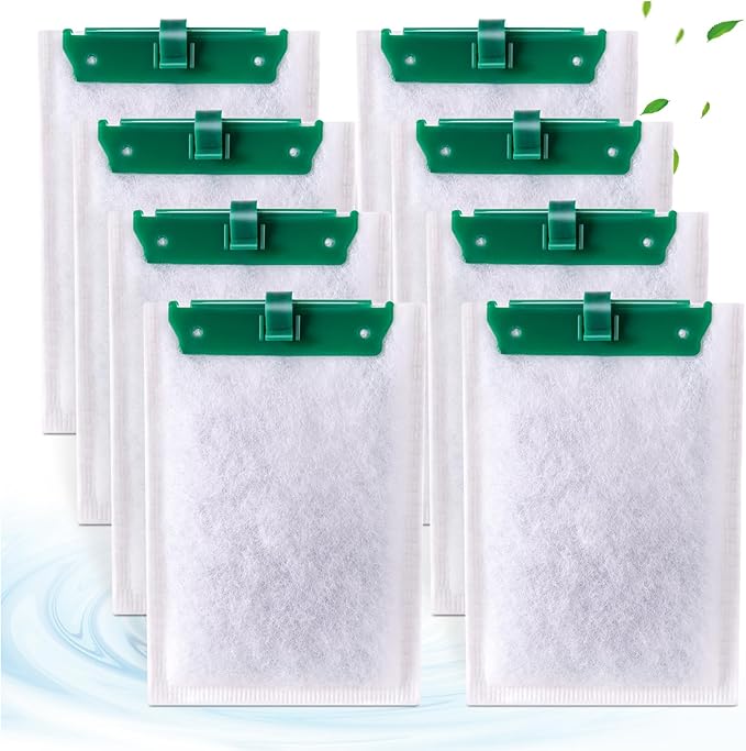 8 Count Medium Filter Cartridges Compatible with Tetra Whisper Bio-Bag Filters Medium Replacement Filter Cartridges for Whisper ReptoFilter and 10i IQ10 PF10 Power Filters -Ready to Use