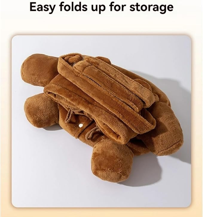 Cat Puppy Costume Winter Warm Outing Backpack Cute Bear Bee Design Anti-Escape Bag for Kitten Cat Small Dog (bee,Medium)