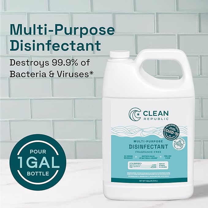 Clean Republic Multi-Purpose Disinfectant Cleaner, 1 Gallon Bottle