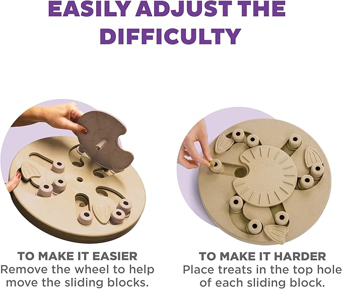 Outward Hound by Nina Ottosson Dog Worker Treat Puzzle Enrichment Toy, Level 3 Advanced, Tan