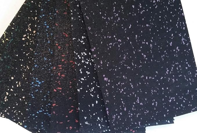 American Floor Mats 1/4in (7mm) Thick 10% Grey 4' x 50' Heavy Duty Rubber Rolls, Protective Exercise Mats, Home Gym Rubber Flooring