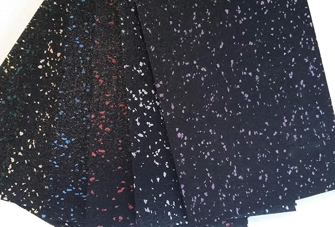 American Floor Mats 1/4in (7mm) Thick Solid Black 4' x 9' Heavy Duty Rubber Rolls, Protective Exercise Mats, Home Gym Rubber Flooring