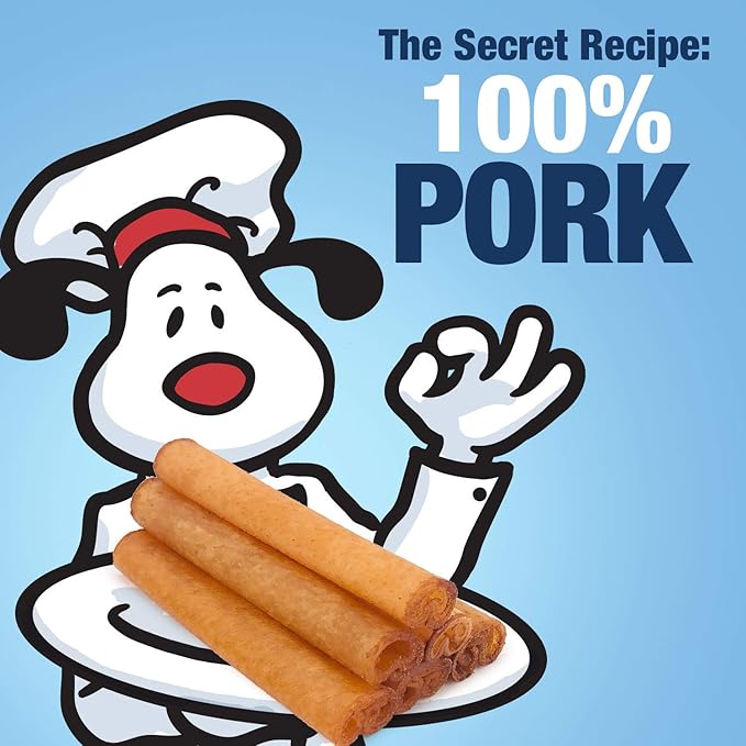 ValueBull USA Pig Skin Retriever Rolls, 4 Inch, Smoked, 25 Count - Premium USA Pork Hide Dog Chews, One-Piece, Easy Digestion, High Protein