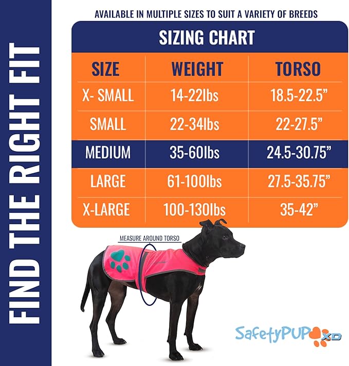 Dog Reflective Vest – Hi-Vis Fluorescent Visibility That Helps to Safeguard Your Pet On/Off Leash in Urban & Rural Areas (Pink, Medium)