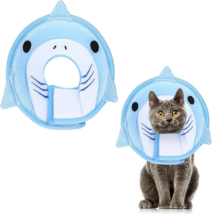 Cat Recovery Collar Adjustable Breathable Lightweight Cat Cone Protective Cats to Stop Licking Scratching After Surgery for Cats Kittens Pets
