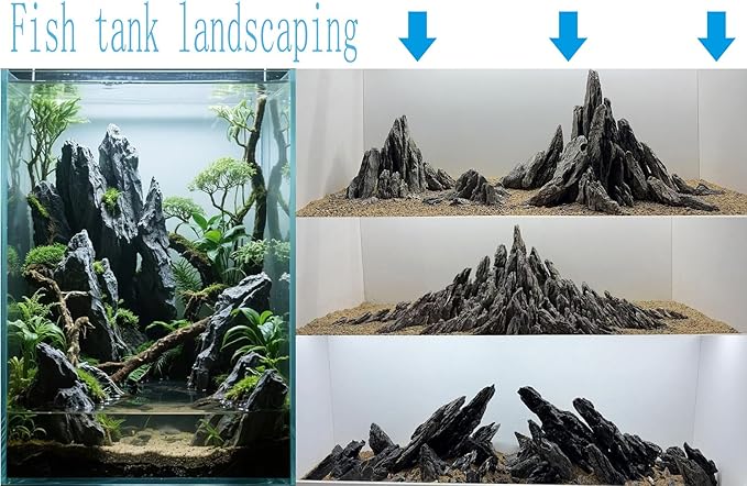 Natural Seiryu Dragon Stone - 20 Pound Aquarium Landscape Rock for Fish Tank Reptile and Amphibious Tank 3-10 Inch Aquarium Decoration