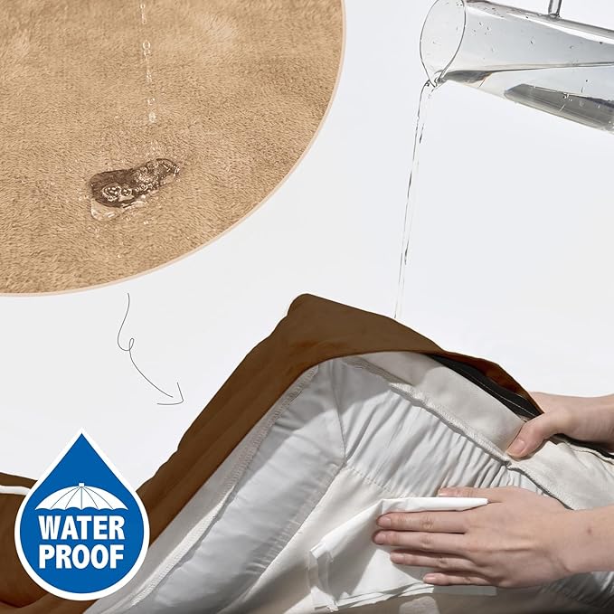 Comfort Expression XXL Orthopedic Dog Bed for Extra Large Dogs, Washable Dogs Sofa Bed, Waterproof Orthopedic Foam Dog Beds with Removable Cover & Non-Slip Bottom(XX-Large,Brown)