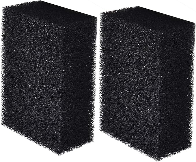 ALEGI Filter Foam Sponges, Bio Sponge Filter Media Pad, Cut-to-Size Foam for Aquarium Fish Tank (7.5" x 4.7" x 2.75" (2pcs))