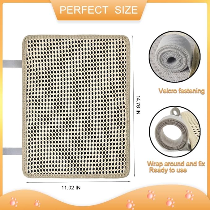 Cat Nail File Scratcher, Cat Scratch Pad Wrapped Around a Cat Scratching Post, Nail File for Cats with 80 Aluminum Oxide Grit, Cat Nail File Can Help to Trim Your Cat's Nails and Protect Scratch Post