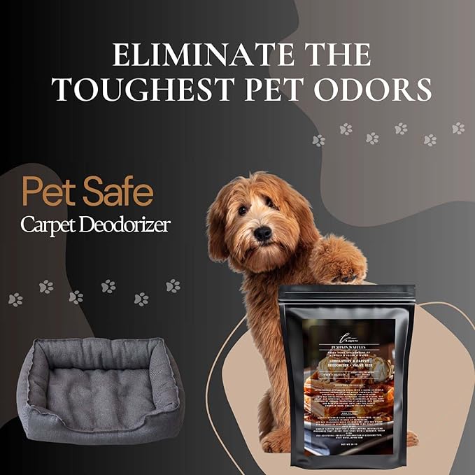 Carpet Freshener Powder Refill 36 oz | Powerful Odor Eliminator for Home | Upholstery Deodorizer | Carpet Deodorizer | Pet Urine | Cat Litter Box | (36 Oz, Pumpkin Waffles)